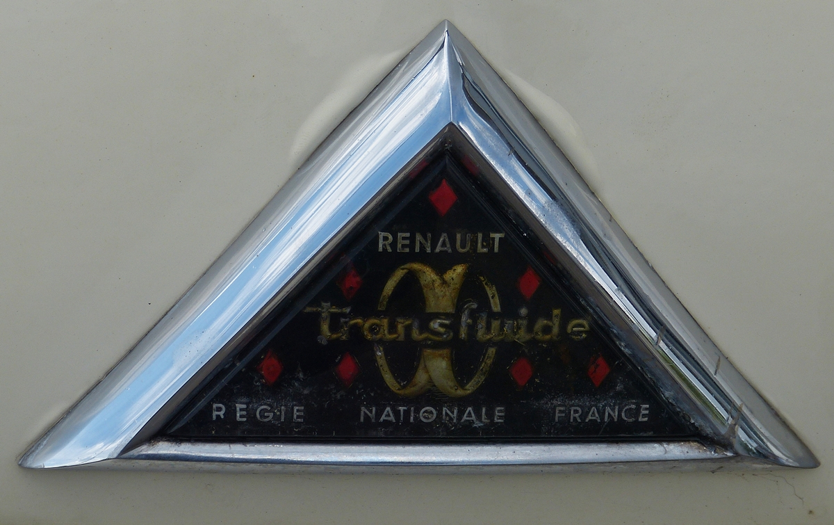 . Firmenlogo eines Renault Fregate transfluide aus den 50er jahren.  21.06.2015