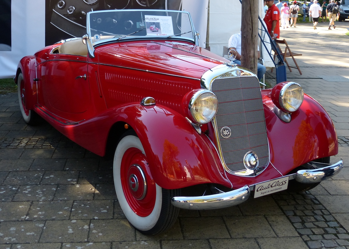 . Mercedes Benz 170 v Roadster Bj 1937 war am 30.08.2015 in Mondorf zu sehen.  