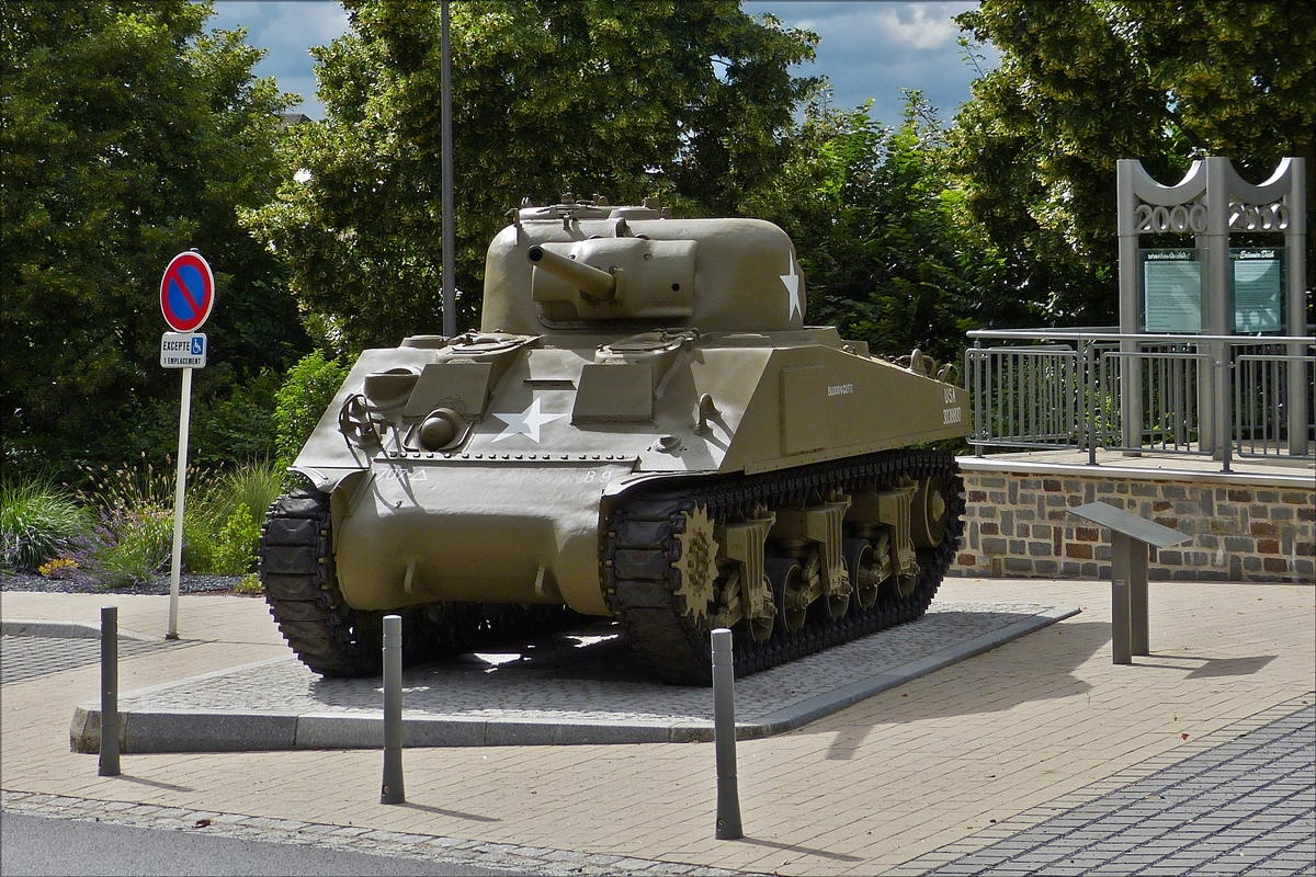 . Panzer Sherman M4 am Point Belle vue in Wiltz.  25.07.2016