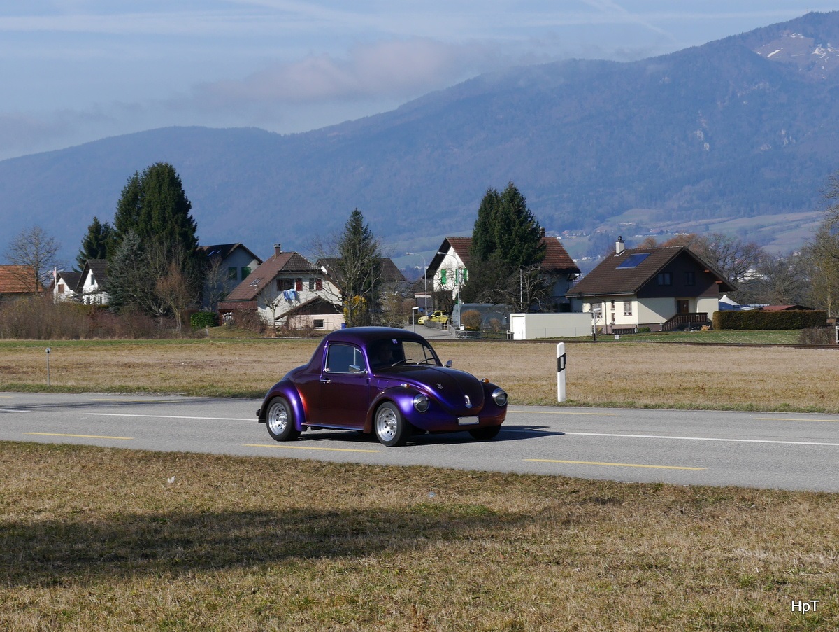 VW Käfer unterwegs bei Lüssligen am 25.02.2017
