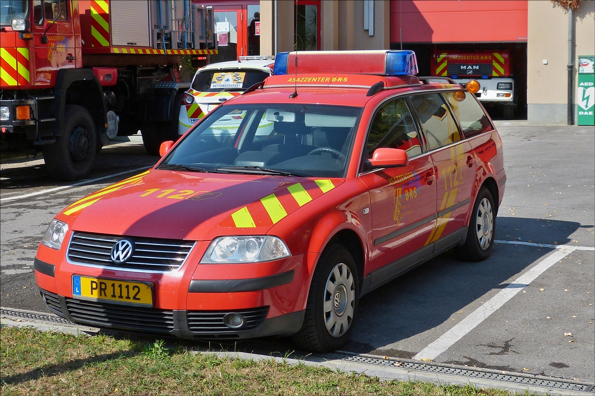 . VW Passat der Feuerwehr aus Remich, aufgenommen am 14.09.2016. 