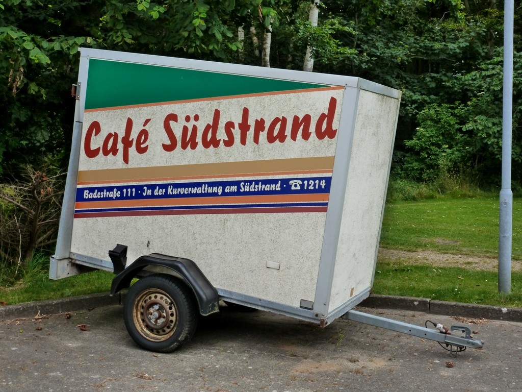 1achs Kastenaufbau Werbeanhnger Cafe Sd Strand 