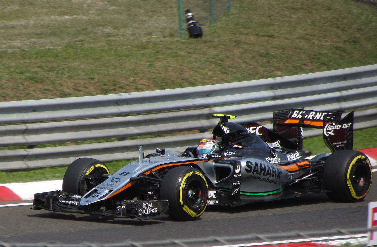 2015-er Force India Formel 1 Rennwagen fotografiert am 25.07.2015.