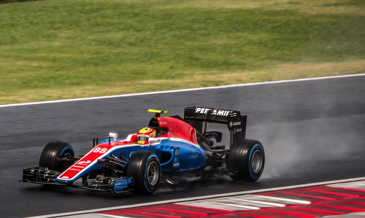 2016-er Manor Formel 1 Fahrzeug auf dem Hungaroring am 23.07.2016.