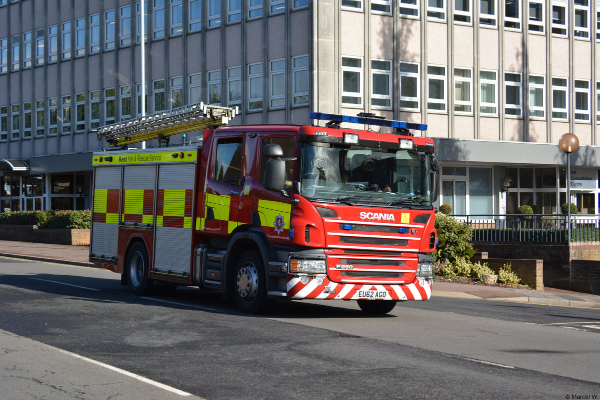 29.10.2018 | England - Ashford | Feuerwehr Scania P 280 | EU62 AGO |