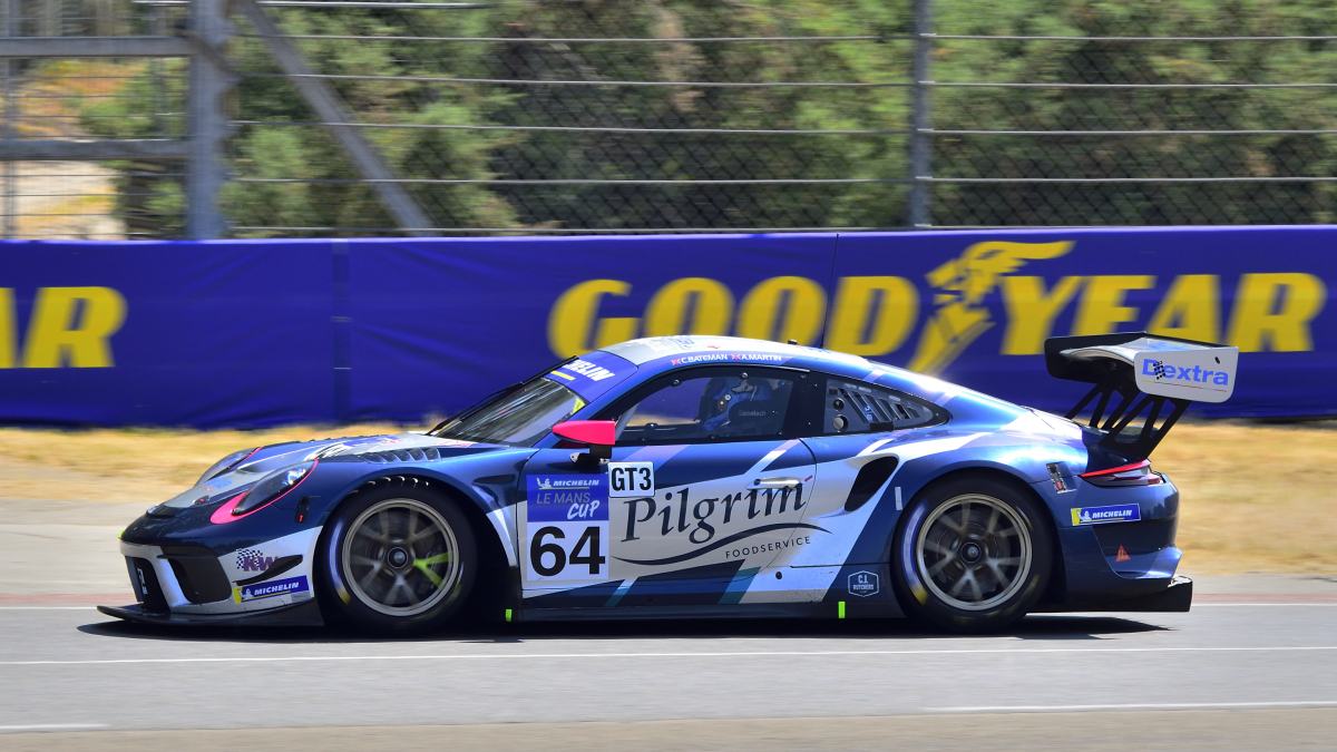 #64 Porsche 911 GT3 R (991), Team Parker Racing, Fahrer: Charles Bateman & Alex Martin beim 8. Road to Le Mans Cup, die am 8. und 9. Juni 2023 in Le Mans, als support Rennen der 24h Le Mans ausgetragen wurde.