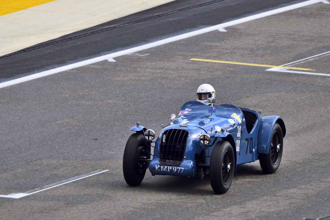 70 ALTA Sports - 1939, BURNETT Gareth (UK) Pre War Sports Cars Rennen, Spa Six Houers am 1.10.2022.
Topspeed: 170.3, und 1. des Rennen