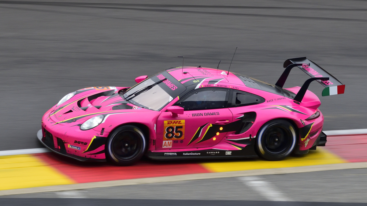 #85 Iron Dames, Fahrerinnen: Sarah Bovy / Rahel Frey / Michelle Gatting, Porsche 911 RSR-19, LMGTE Am,  FIA WORLD ENDURANCE CHAMPIONSHIP 2022 / 6 HOURS OF SPA-FRANCORCHAMPS 29.4.2023 das Vorbereitungs-Rennen für die 24h in Le Mans.