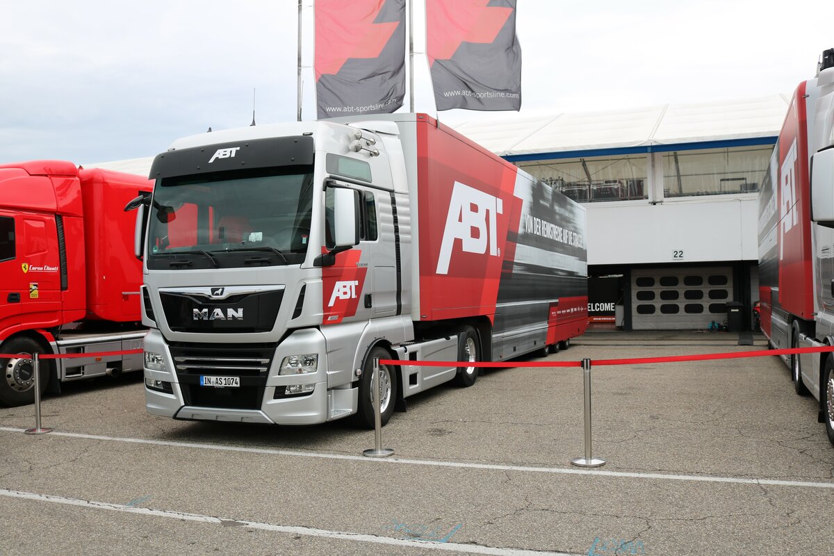 ABT Sportsline MAN TGX am 03.10.21 in Hockenheim im Fahrerlager