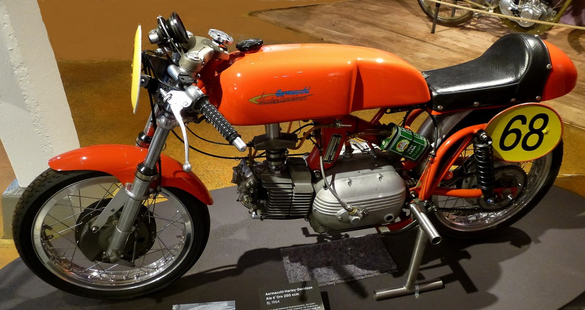 Aermacchi-Harley-Davidson Ala d'Oro, Baujahr 1964, 249ccm, 29PS, NSU-Museum, Sept.2014