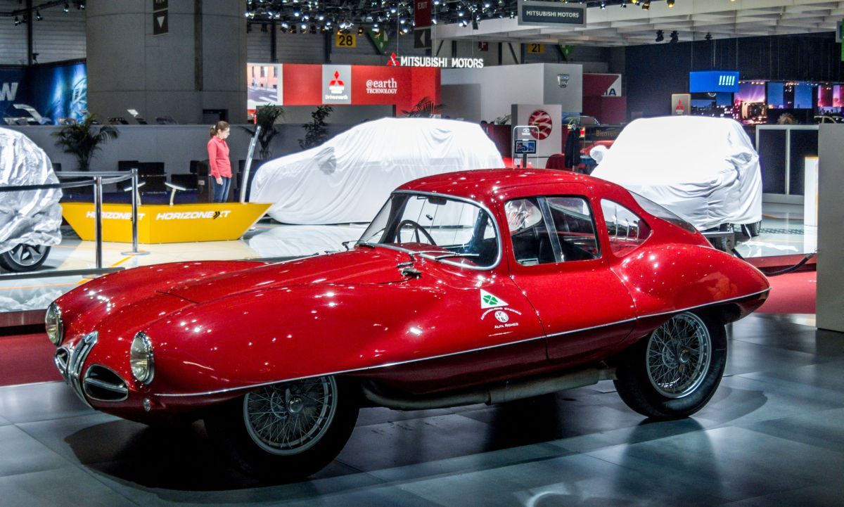 Alfa-Romeo Disco Volante Coupe von Touring Superleggera ausgestellt auf dem Autosalon Genf 2014