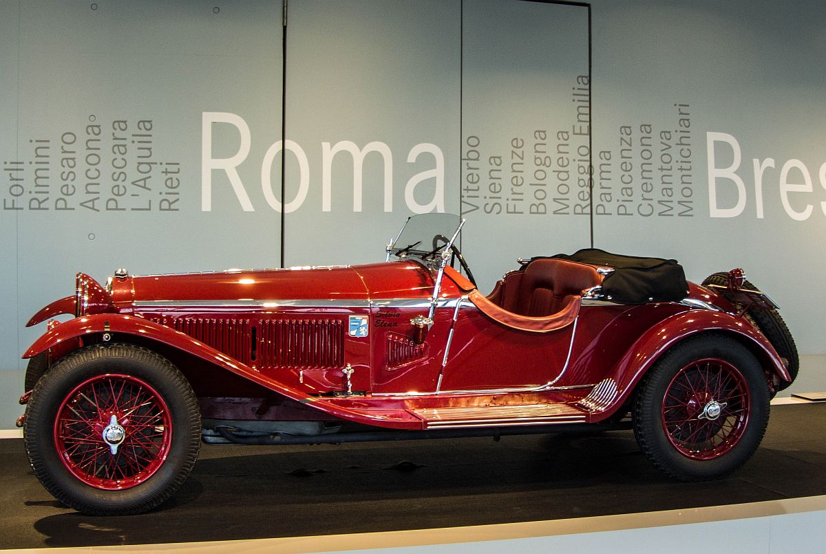 Alfa-Romeo Oldtimer. Sonderausstellung im Mercedes-Benz Museum Stuttgart, November 2012.