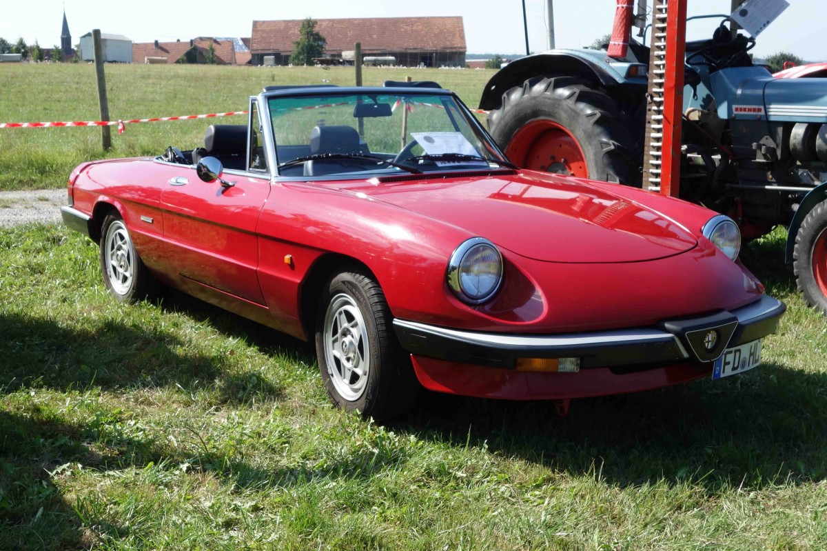 Alfa Romeo Spider, ausgestellt beim Deutz-Club Allmus im August 2015