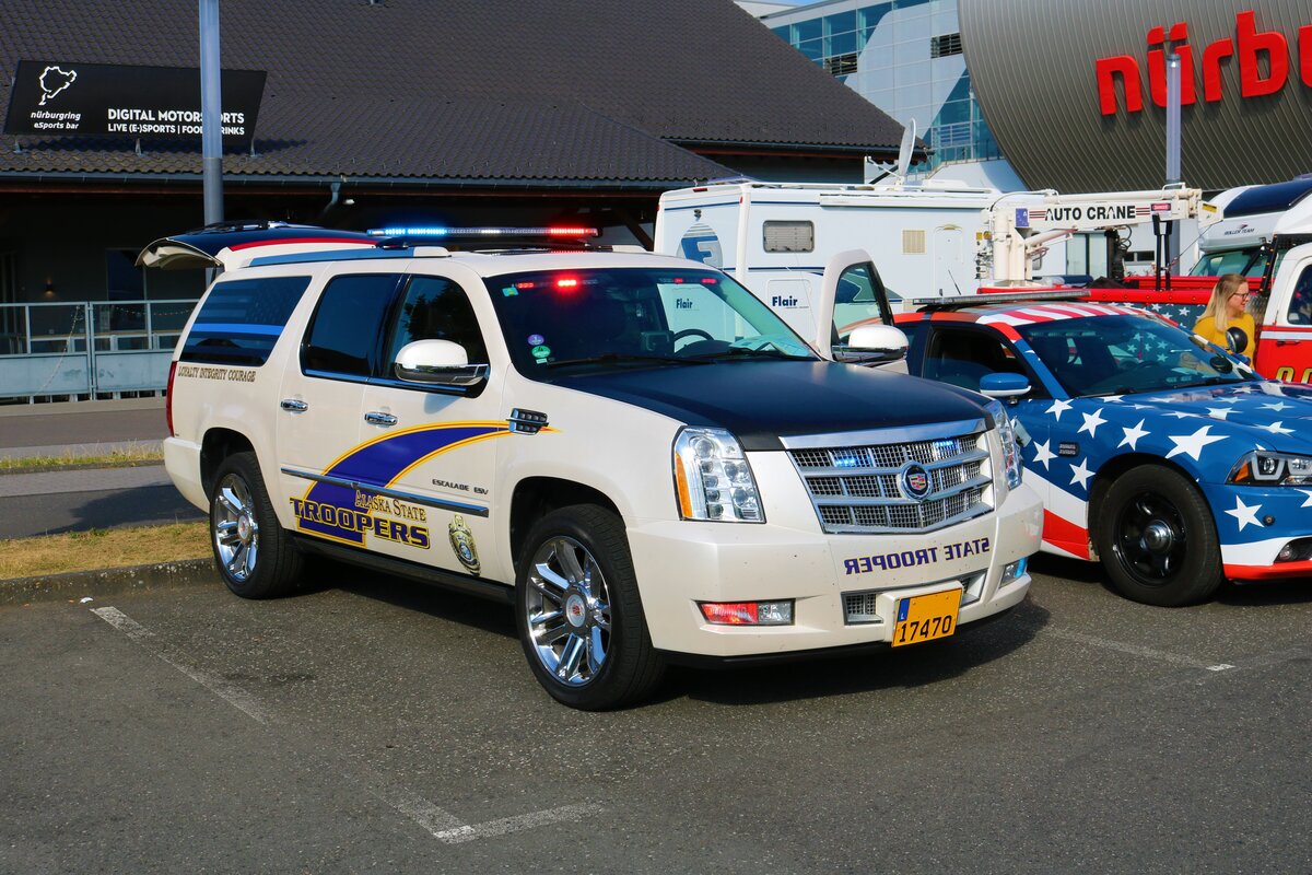 Amerikanisches Polizeifahrzeug aus Alaska am 16.07.22 beim ADAC Truck Grand Prix auf dem Nürburgring