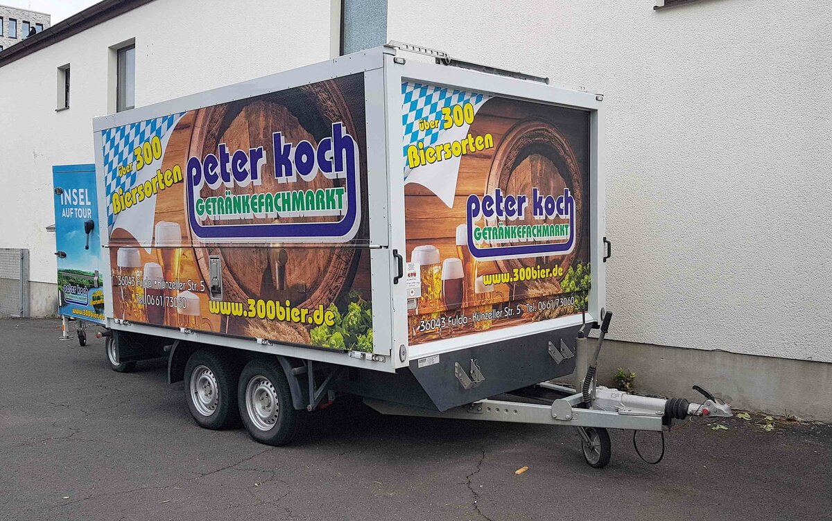 =Anhänger des Getränkehändlers PETER KOCH aus Fulda, 07-2022