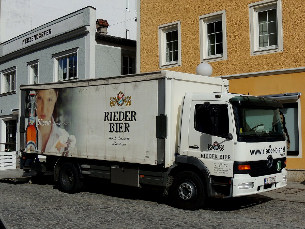 ATEGO, von Rieder-Bier bei seiner Zustelltour in Ried; 210526