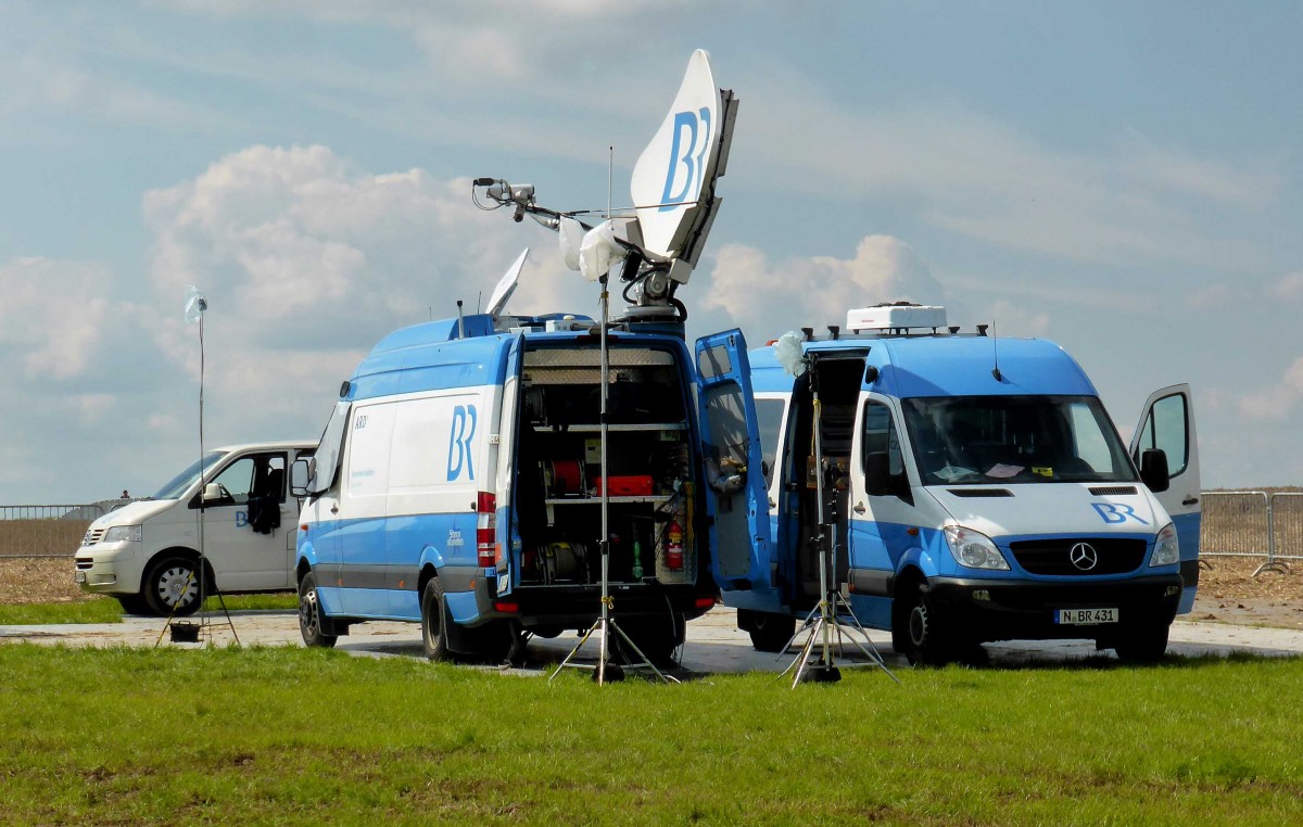 auch der Bayrische Rundfunk war mit Übertragungstechnik beim FENDT-Feldtag 2014 in Wadenbrunn für die Berichterstattung in den Abendsendungen