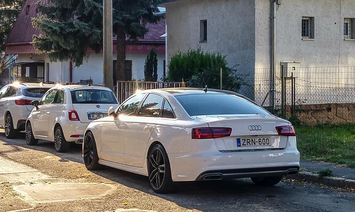 Audi A6 (Rückansicht). Foto: Pécs (Hu), August, 2019