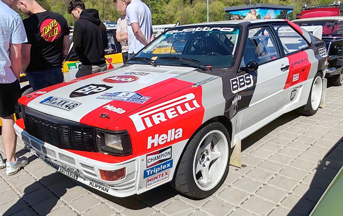 =Audi Quattro, gesehen bei der Oldtimerveranstaltung in Frankenberg/Eder im Mai 2023