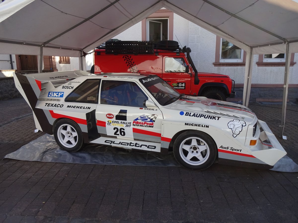 Audi Sport Quattro S1 Pikes Peak, ehemaliges Fahrzeug von Walter Röhrl, aufgenommen am 21.07.2017