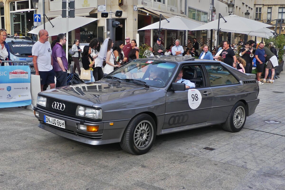 Audi Urquattro, BJ 1986, war bei der Luxemburg Classic Rallye dabei. 12.09.2026