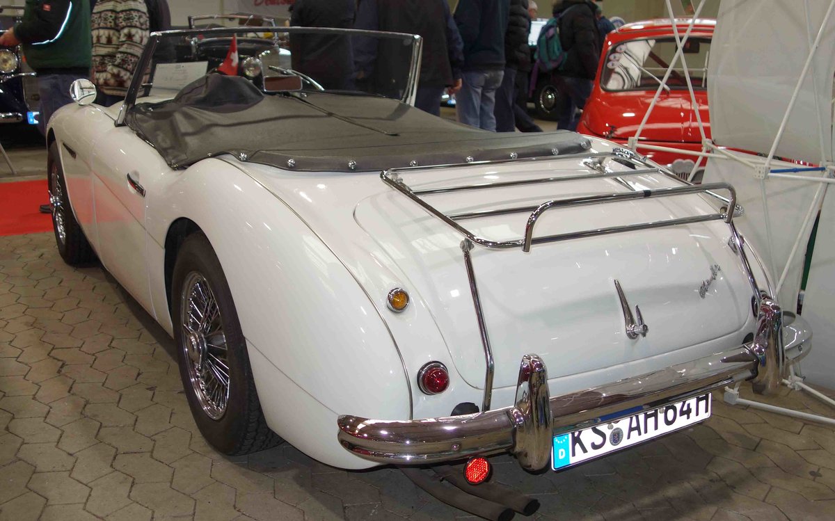 =Austin Healey 100/6 Serie BN6, Bj. 1959, fotografiert bei der Technorama Kassel im März 2017