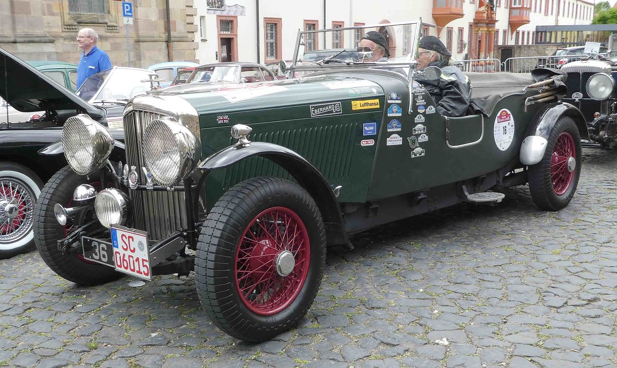 =Bentley 41/4-Seater Open Tourer, Bj. 1936, 3500 ccm, 126 PS, gesehen in Fulda anl. der SACHS-FRANKEN-CLASSIC im Juni 2019