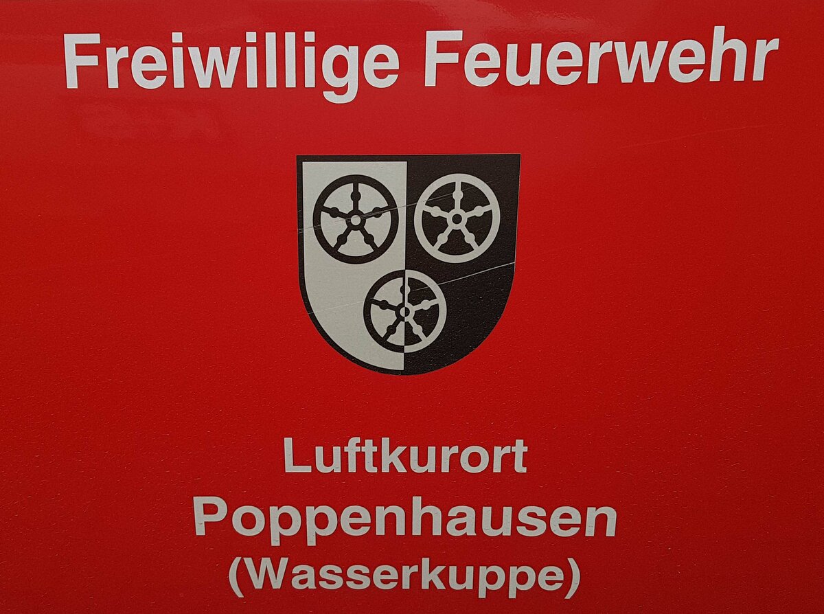=Beschriftung des VW T 5 der Feuerwehr von POPPENHAUSEN, 01-2023