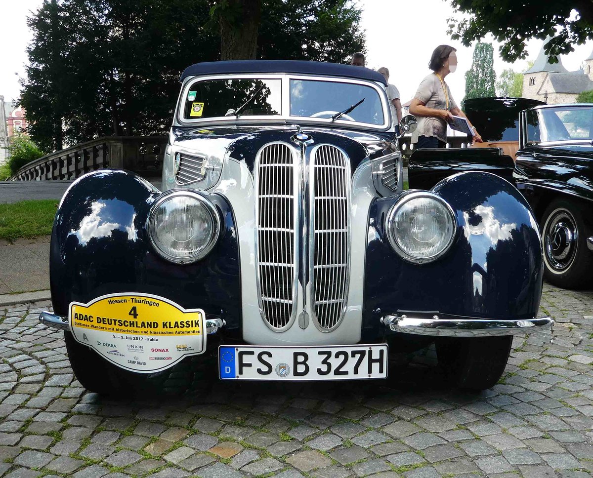 =BMW 327/28 Sport Kabriolett, 80 PS, Bj. 1939, gesehen anl. der ADAC Deutschland Klassik 2017 in Fulda, Juli 2017