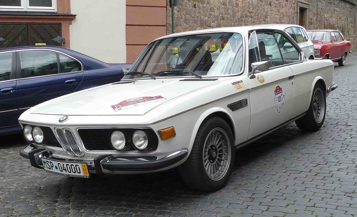 =BMW Coupe, Bj. 1975, 2997 ccm, 200 PS, steht in Fulda anl. der SACHS-FRANKEN-CLASSIC im Juni 2019