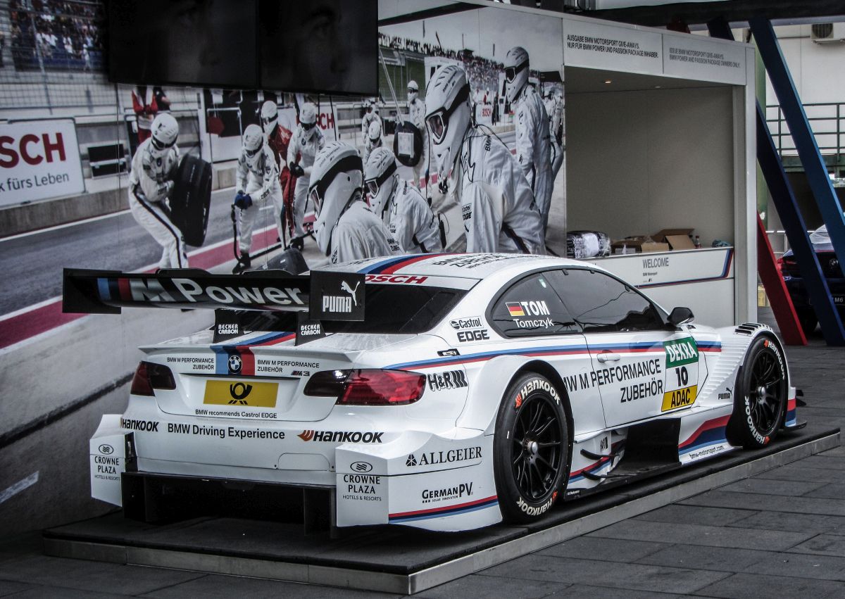 BMW DTM Rennwagen aus dem Jahr 2012. Foto: 30.05.2014.