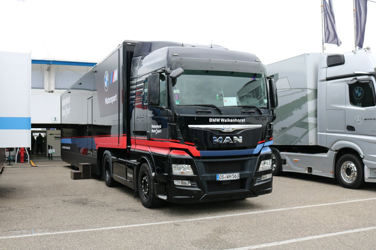 BMW Motorsport MAN TGX am 03.10.21 in Hockenheim im Fahrerlager