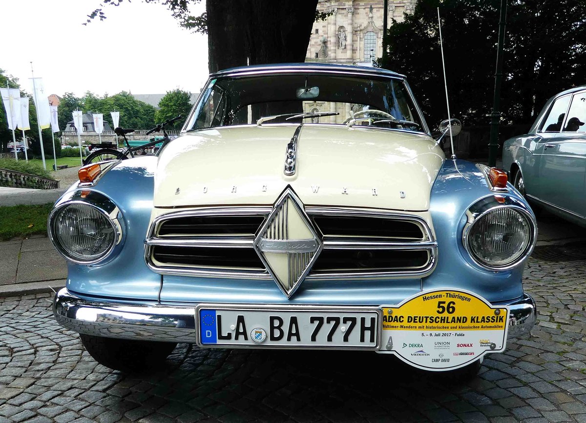 =Borgward Isabella Coupe, 75 PS, Bj. 1958, gesehen anl. der ADAC Deutschland Klassik 2017 in Fulda, Juli 2017