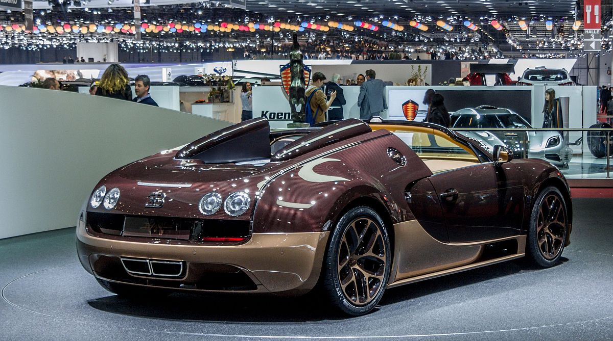 Bugatti Veyron. Aufnahme: Autosalon Genf 2014