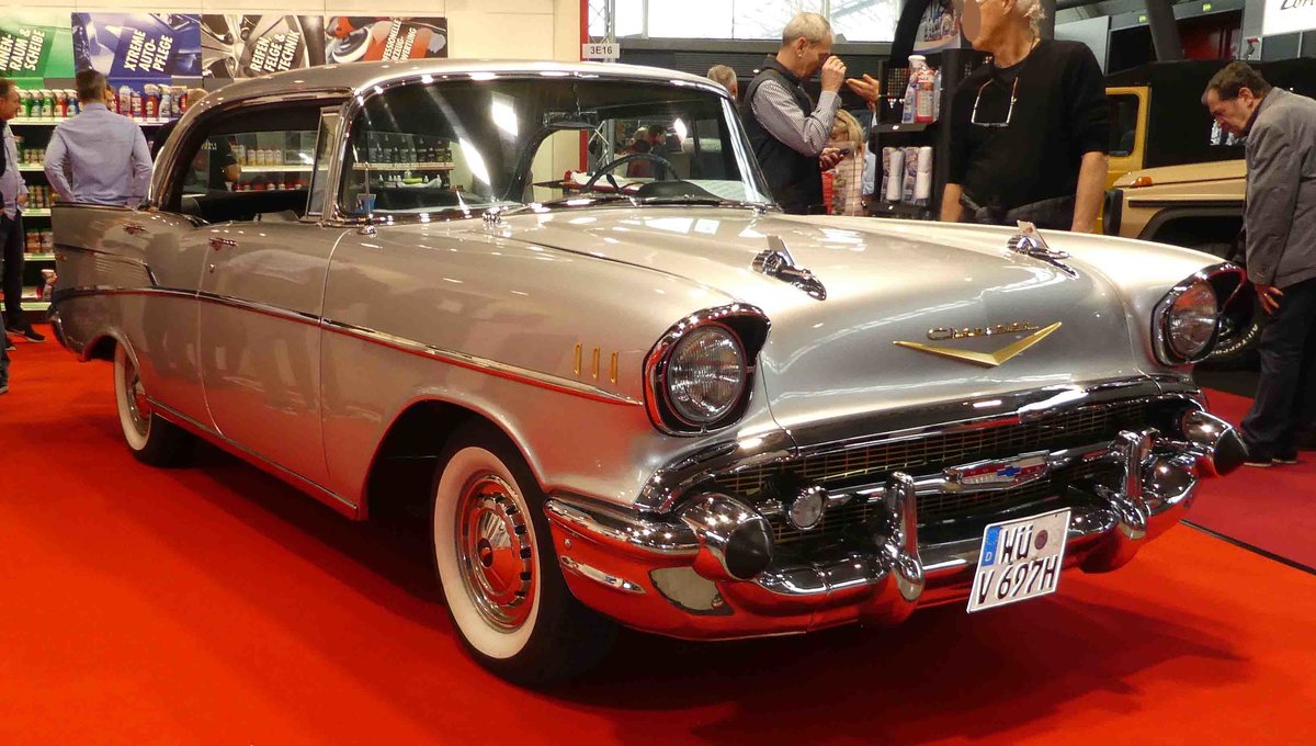 =Chevrolet Bel Air 4-Door Hardtop, Bj. 1957, steht zum Verkauf bei den Retro Classics in Stuttgart, 03-2019