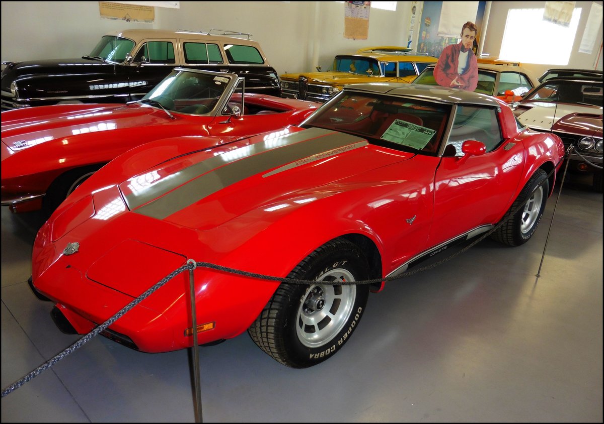 Chevrolet Corvette Styngray C3(1978)am Museum der amerikanischen historischen Autos JK Classics in Lužná u Rakovníka im 4.7.2018.