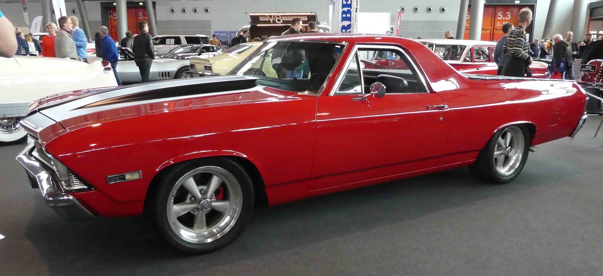 =Chevrolet El Camino, Bj. 1968, 5700 ccm, 165 PS, sucht einen neuen Besitzer bei den Retro Classics in Stuttgart, 03-2019