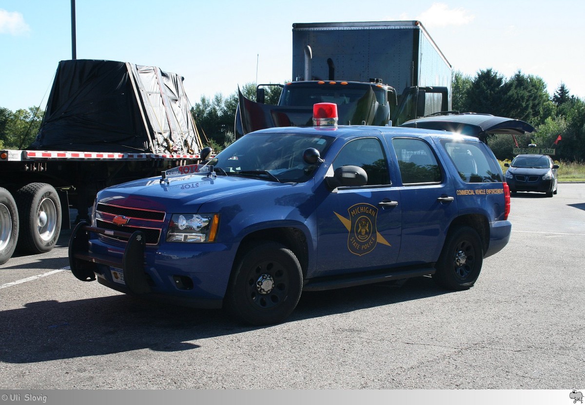 Chevrolet Tahoe  Michigan State Police , aufgenommen am 3. September 2013 in Canton, Michigan / USA.
