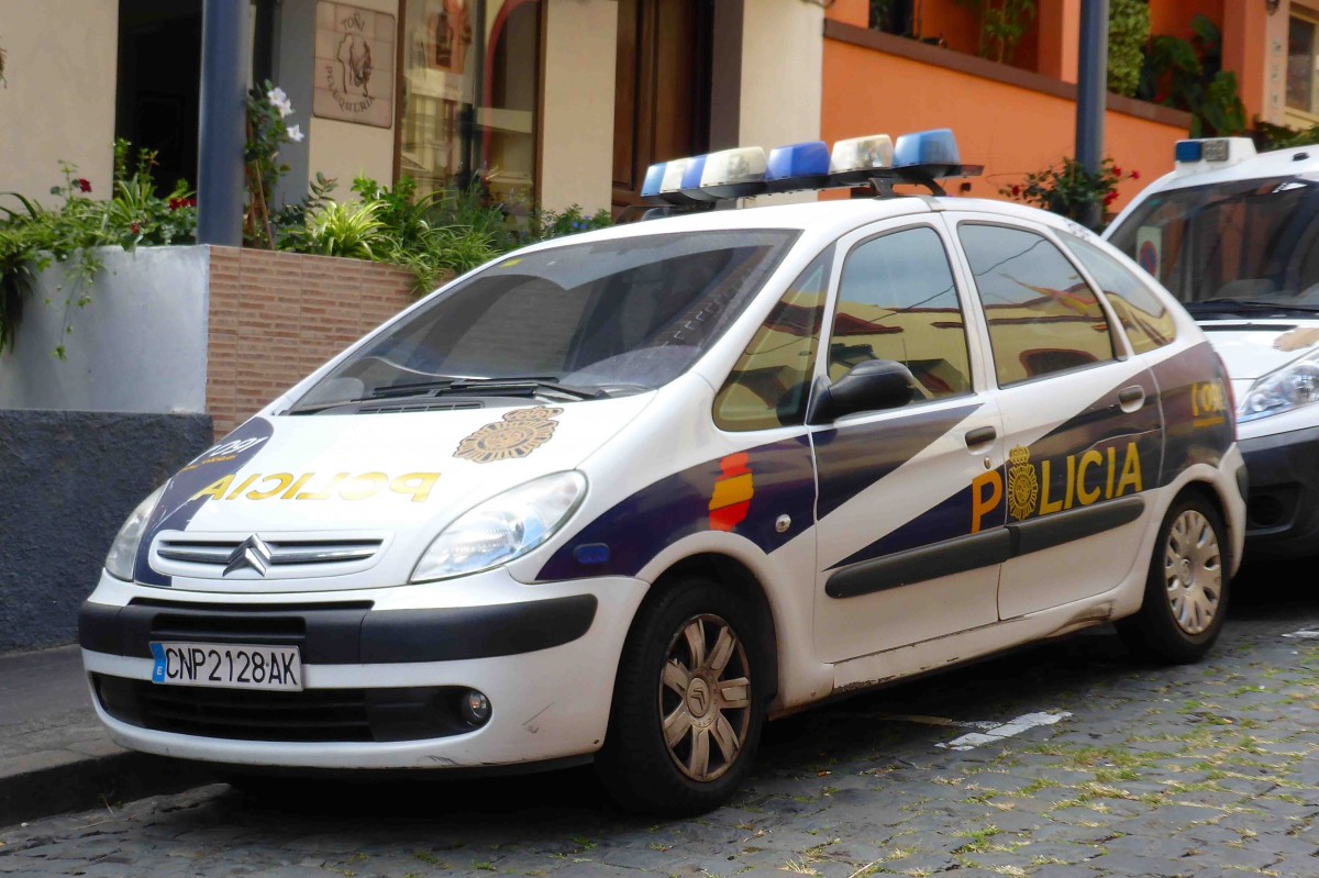 Citroen als Polizeifahrzeug auf La Palma, Januar 2016