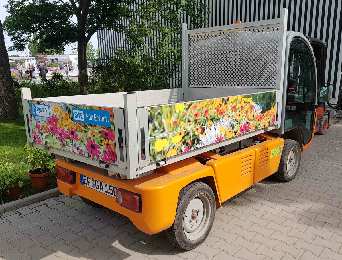 =CITYFORT-Elektrofahrzeug, eingesetzt auf dem BUGA-Gelände in Erfurt im August 2021