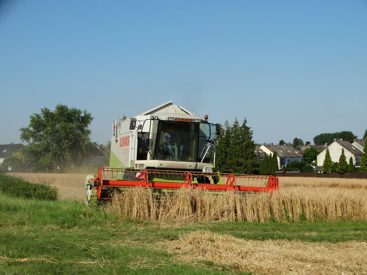 CLAAS Lexion 430 am 20.07.16 beim Weizen Dreschen bei Maintal Wachenbuchen
