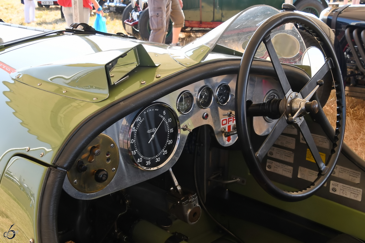 Cockpit eines Riley Brooklands aus dem Jahr 1929. (Fairford, Juli 2018)