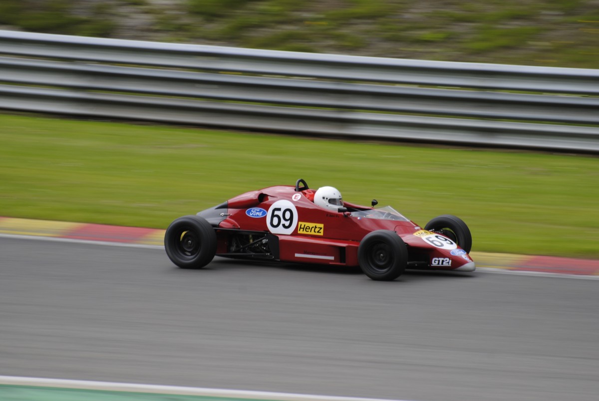 D. Janin auf RONDEAU, Mitzieher beim Rennen des Monoposto Racing Club & Ford Kent,Spa Summer Classic 15.6.2013.