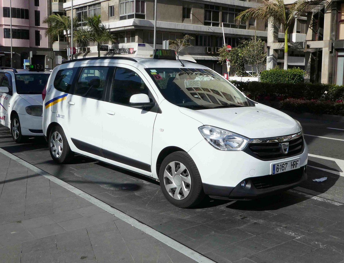 =Dacia Lodgy als Taxi in Las Palmas de Gran Canaria im Januar 2017