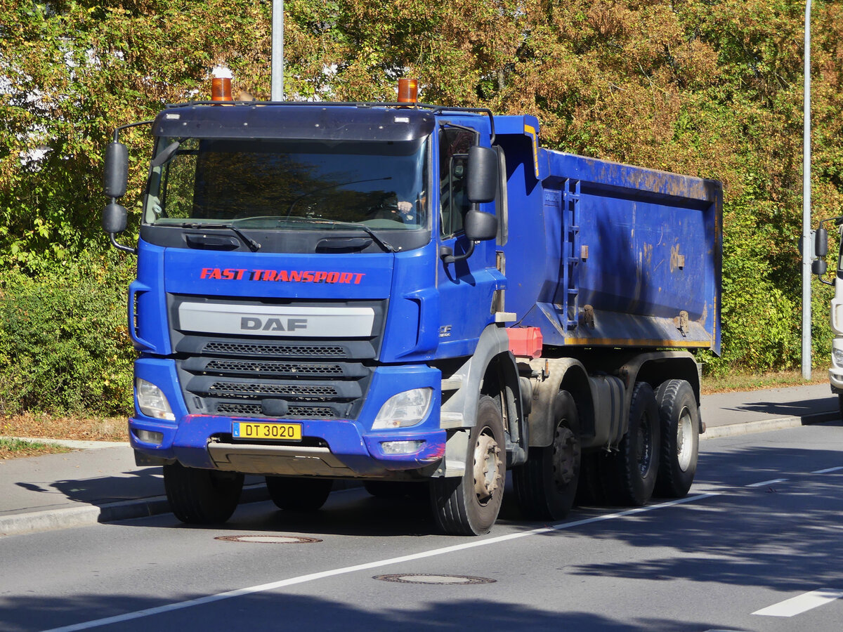 DAF CF Kipper, von Fast Transport, aufgenommen Mitte Oktober 2026