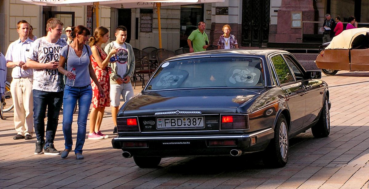 Daimler-Jaguar XJ-6 (xj40), von hinten am 13.09.2015.