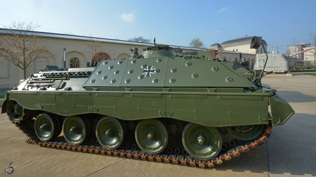 Der Jagdpanzer Jaguar im Militärhistorischen Museum der Bundeswehr. (Dresden, April 2017)