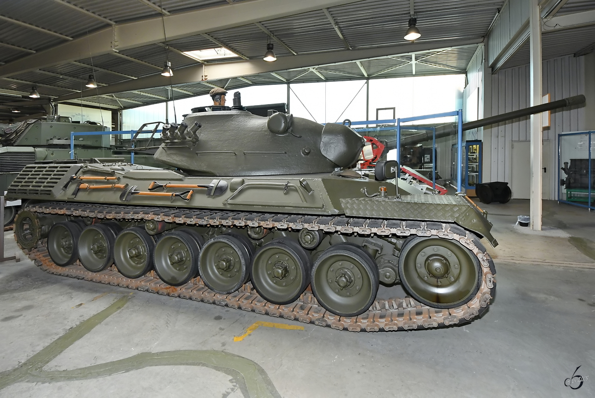 Der mittlere Kampfpanzer (Standardpanzer Vorserie Leopard 1) Mitte August 2018 in der Wehrtechnischen Studiensammlung Koblenz.