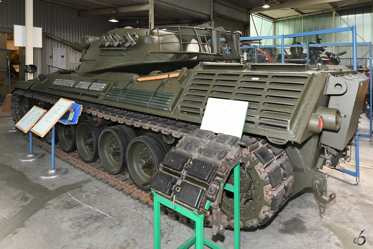 Der mittlere Kampfpanzer (Standardpanzer Vorserie Leopard 1) Mitte August 2018 in der Wehrtechnischen Studiensammlung Koblenz.