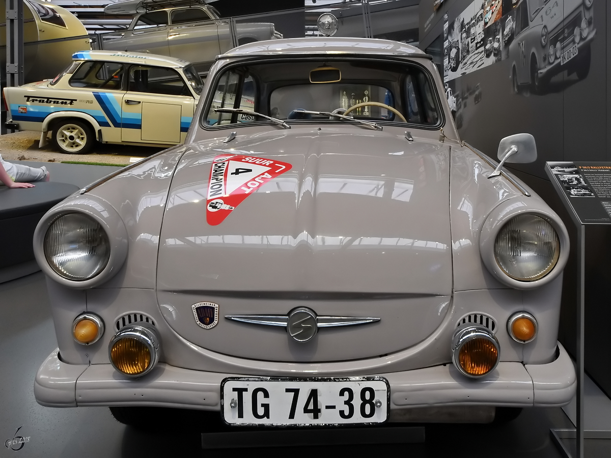 Der P50/2 Rallyetrabant von 1962 Anfang August 2018 im August Horch Museum Zwickau.